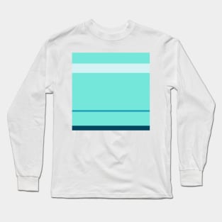 A pretty adaptation of Ice, Sky Blue (Crayola), Blue-Green and Midnight Green (Eagle Green) stripes. Long Sleeve T-Shirt